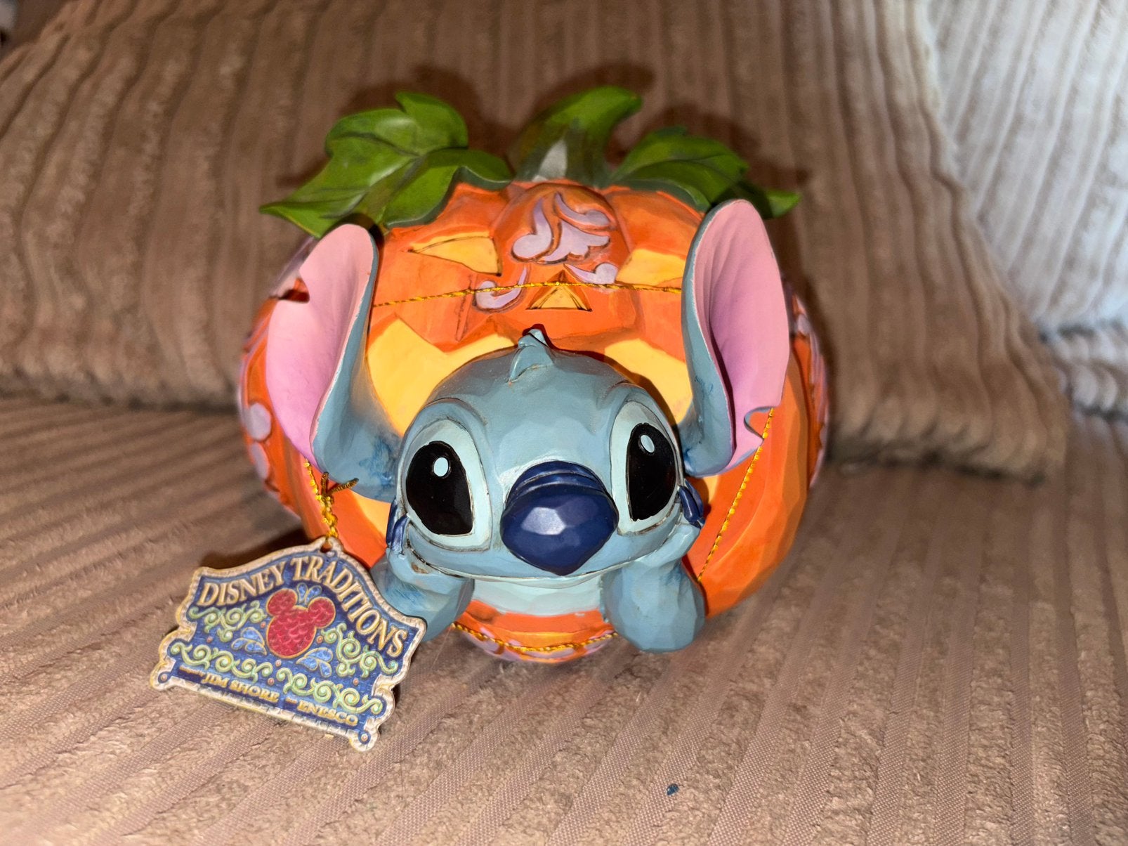 Stitch O'Lantern H10cm Jim Shore 6007080 *, Ophalen of Verzenden, Overige figuren, Nieuw, Beeldje of Figuurtje