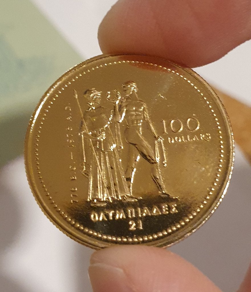 Goud 100 Dollars Montréal Olympics 14k, Postzegels en Munten, Munten | Amerika, Ophalen of Verzenden, Noord-Amerika, Losse munt