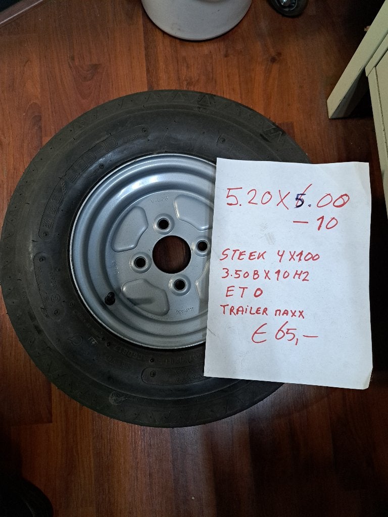 Vouwwagen wiel 5.60-6-00 / 10 steek 4 x 100 et 0, Ophalen, Nieuw