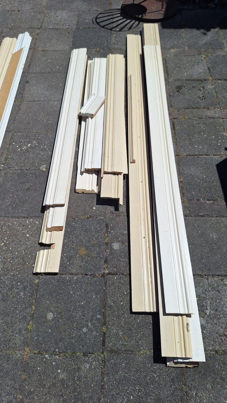 MDF Deurlijsten (b=90mm) en Volhouten Plinten (h=115mm), Ophalen, Gebruikt, Lijsten, Mdf