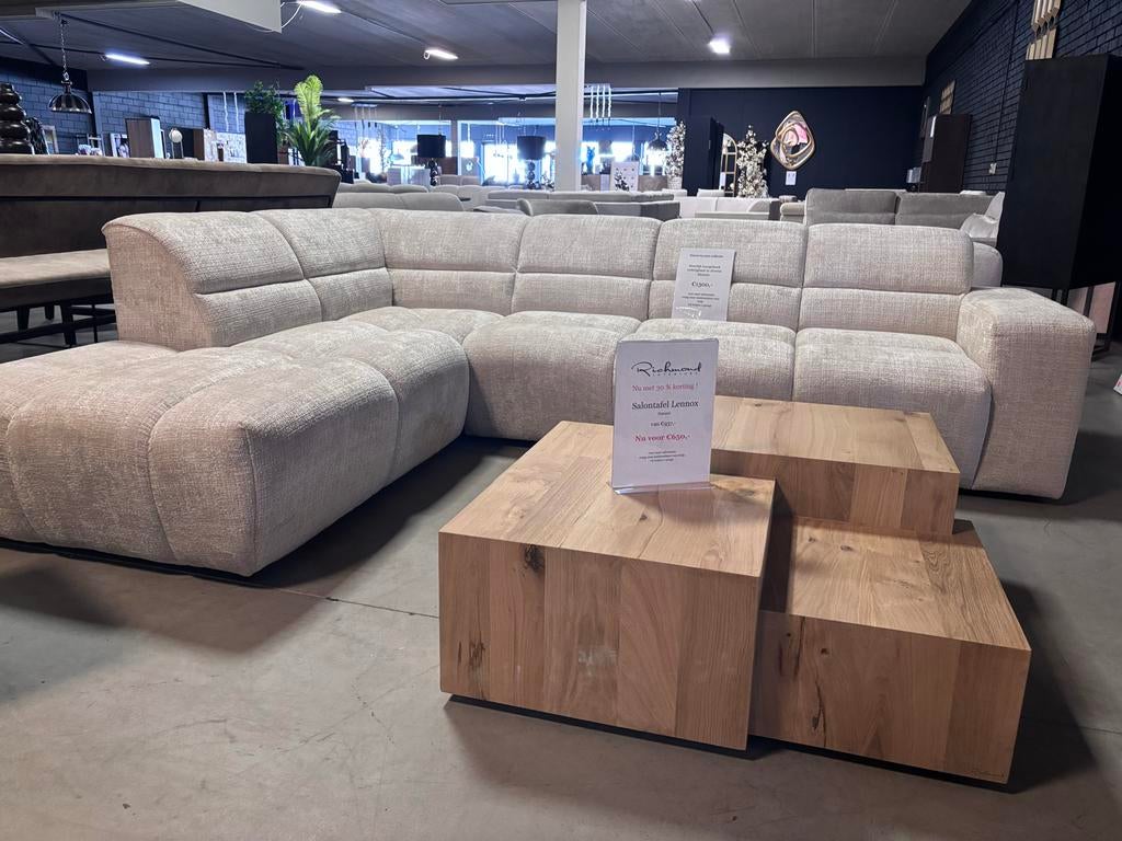 Salontafel Lennox naturel van Richmond Interiors, Ophalen, 100 tot 150 cm, Eikenhout, Zo goed als nieuw