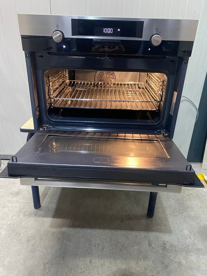 AEG Combi-oven KMK561000M - Zo goed als nieuw, 45 tot 50 cm, Bella, Ophalen of Verzenden, Inbouw