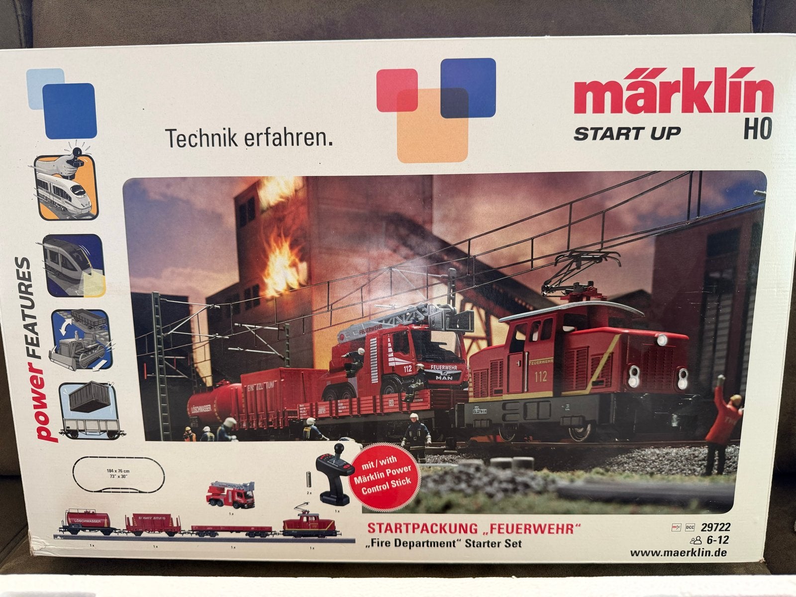 Märklin Start Up H0 Brandweer Startset 29722, Ophalen, Wisselstroom, Treinset, Nieuw