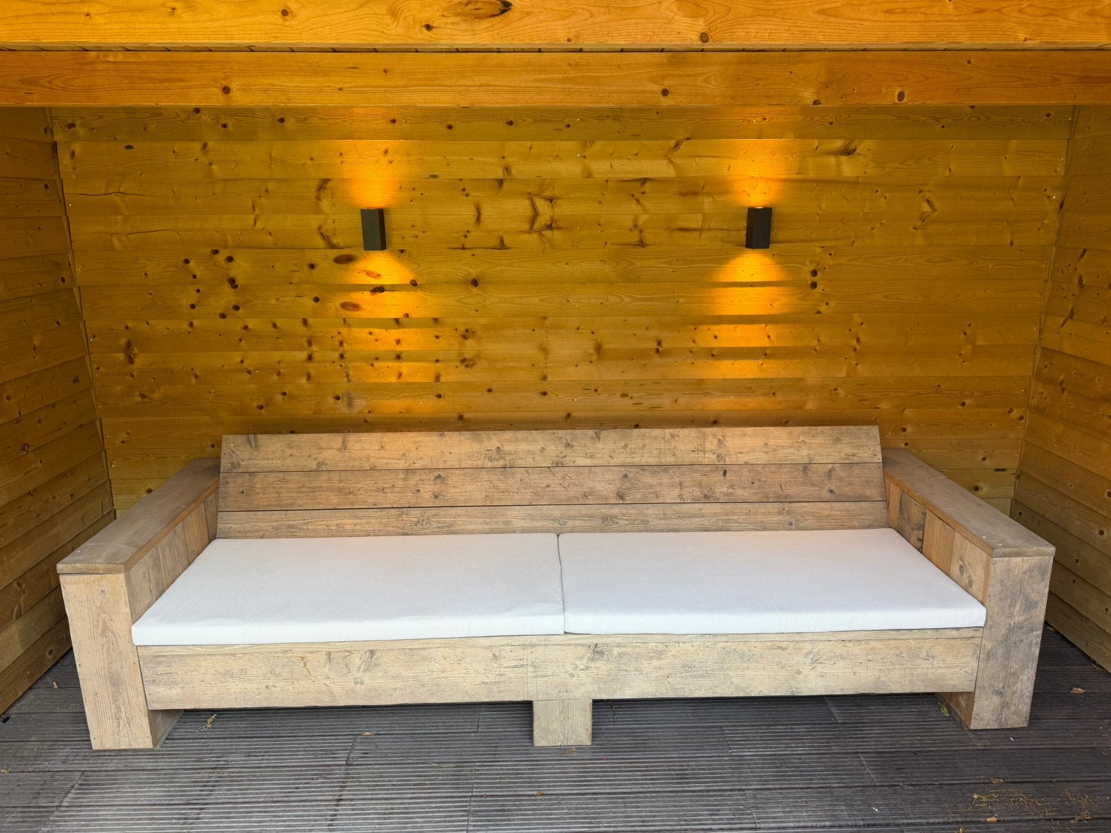 Loungebank 300x100, Ophalen, Zo goed als nieuw, Wicker