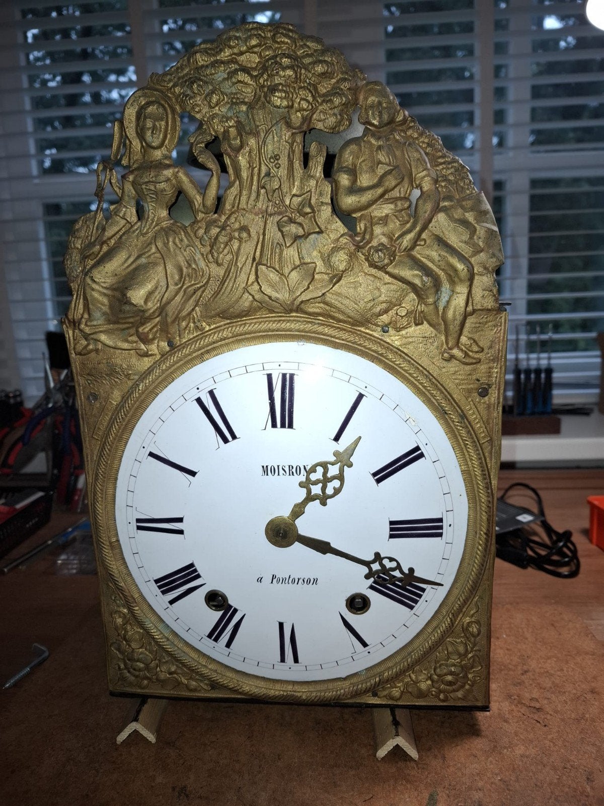 Antieke klok uit 1900 met bellen - voor restauratie, Ophalen