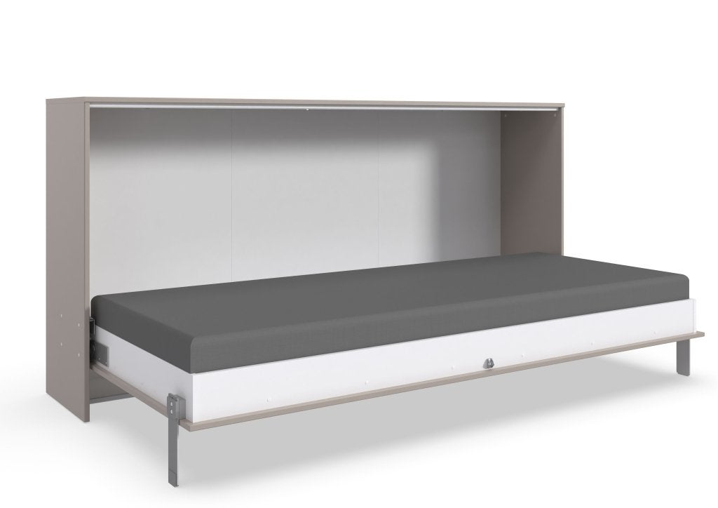 Juist opklapbed horizontaal - 90 x 200 - Taupe, Niet ingevuld, Niet ingevuld, Niet ingevuld