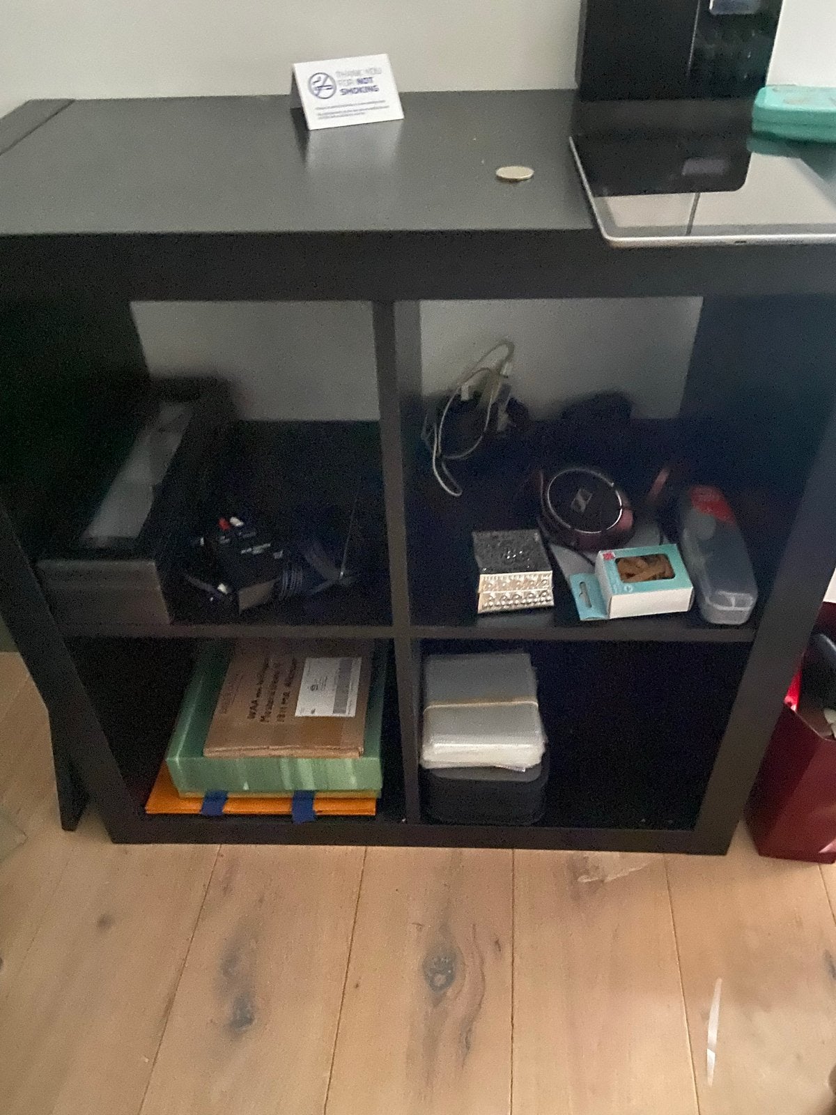 IKEA Zwarte Kast met Vier Vakken, Ophalen, Gebruikt