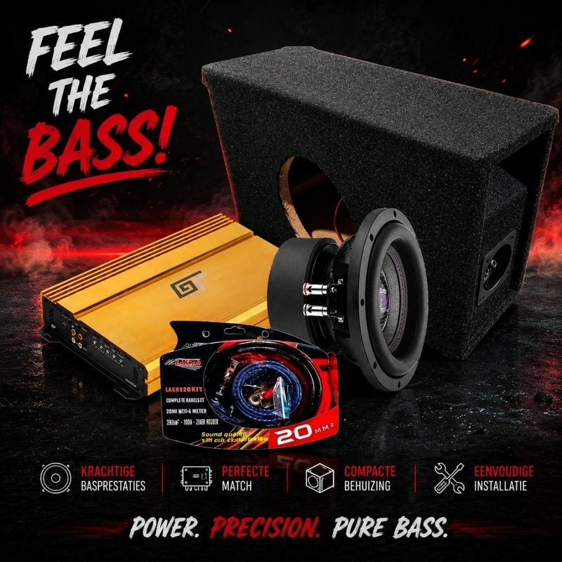 Minipowerpack 7 - Bassface/GT AUDIO - 8 inch - 750 watt RMS, Niet ingevuld, Niet ingevuld, Niet ingevuld