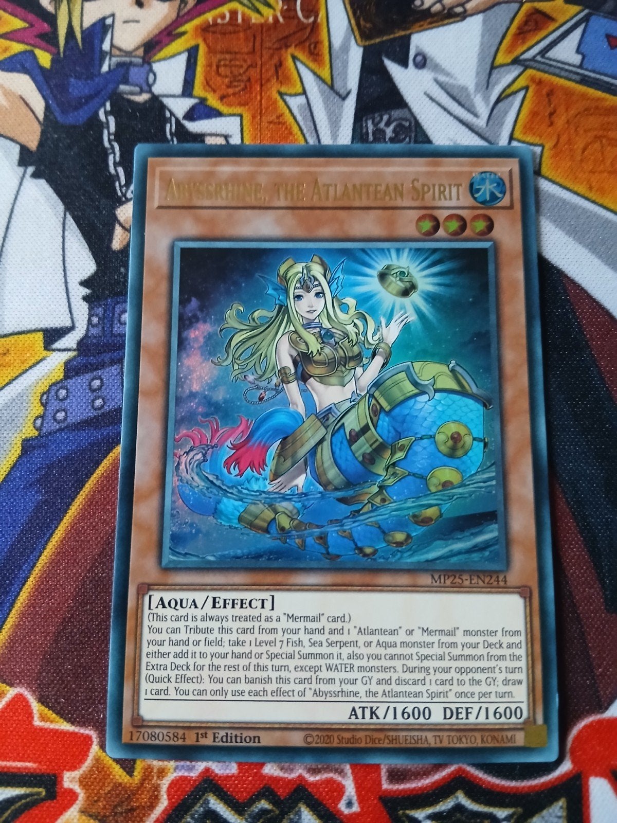 Abyssrhine, the Atlantean Spirit - Ultra Rare MP25 Yu-Gi-Oh, Ophalen of Verzenden, Zo goed als nieuw, Foil