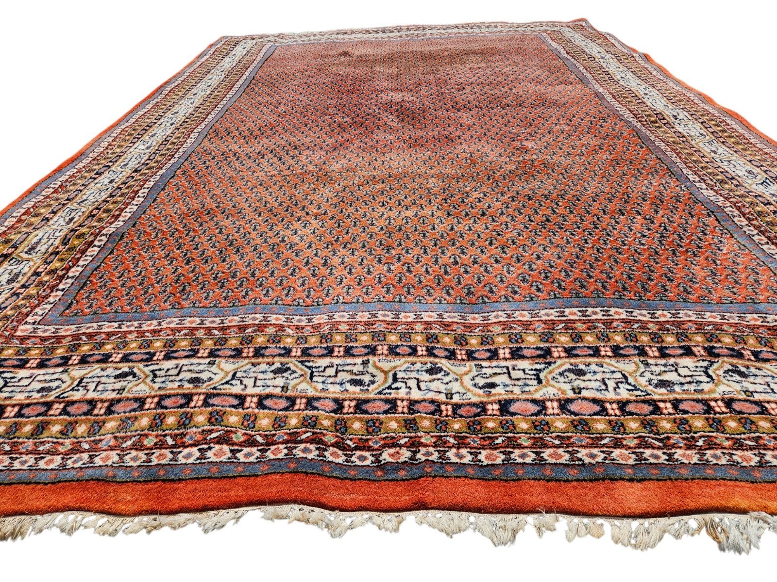 Prachtig handgeknoopt Perzisch MIR tapijt 222 x 324 cm, Gebruikt, 200 cm of meer, Ophalen of Verzenden, 200 cm of meer