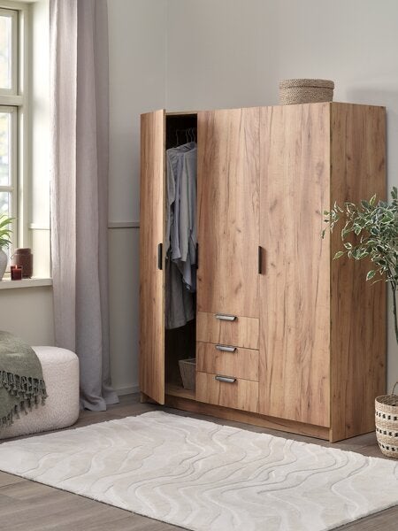 3x Jysk Jenslev kledingkasten, Ophalen, Gebruikt, 100 tot 150 cm, Eikenhout