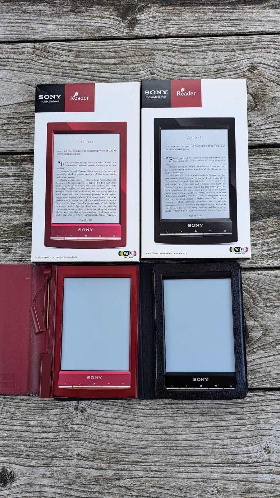Sony Reader PRS-T1 E-readers (2 stuks), Computers en Software, E-readers, Ophalen, 4 GB of minder, 7 inch, Sony