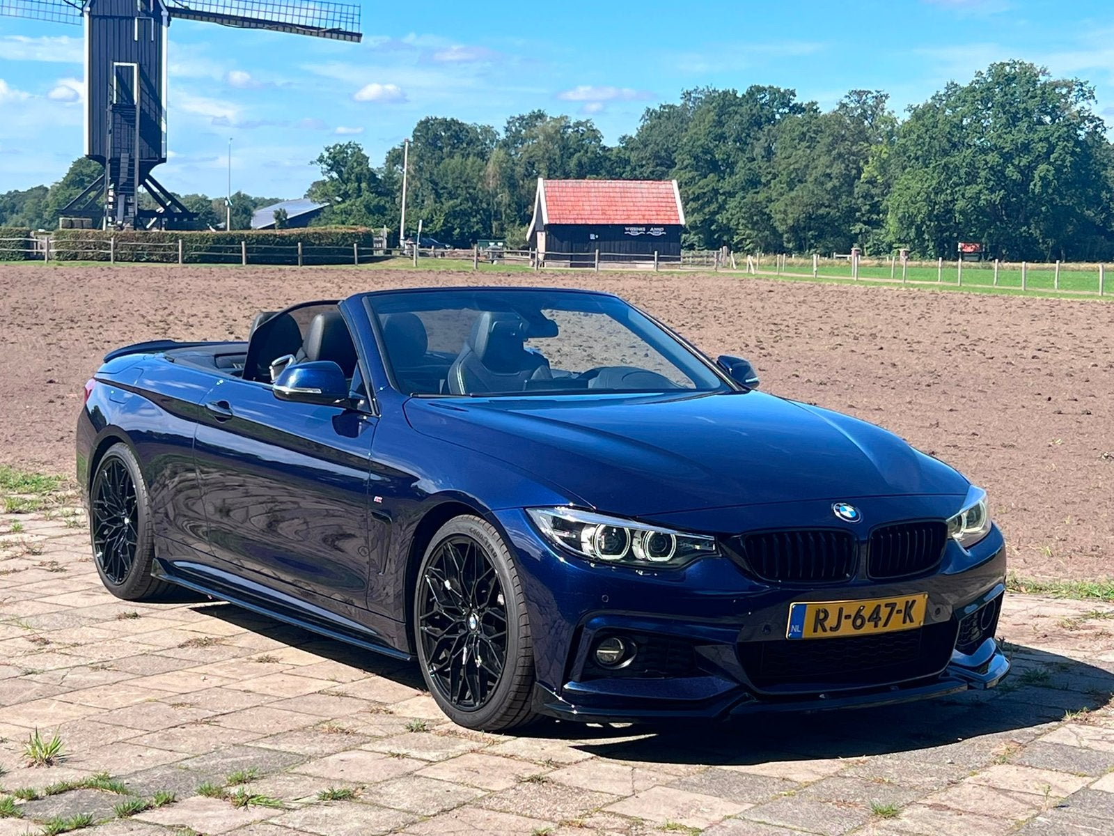 BMW 420I NL cabrio M-sport Maxton LCI High exec 2017, 1998 cc, Achterwielaandrijving, Zwart, Cabriolet