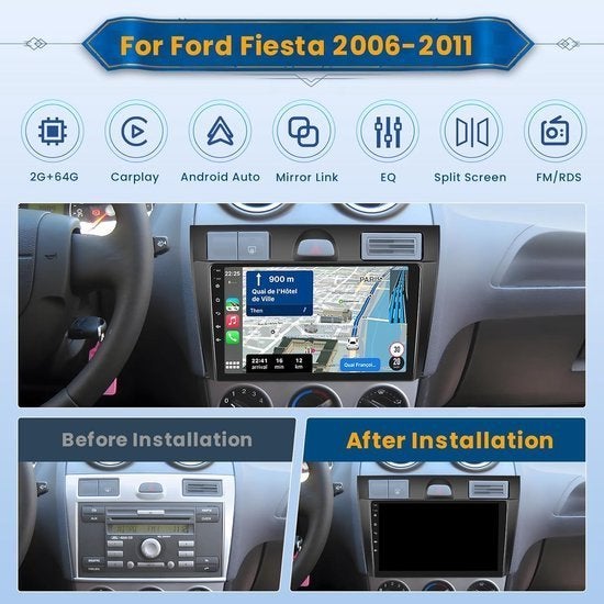 Autoradio Ford Fiesta – Multimedia Systeem – Inbouw Radio, Corvance B.V., Verzenden, Nieuw, Corvancebol@gmail.com