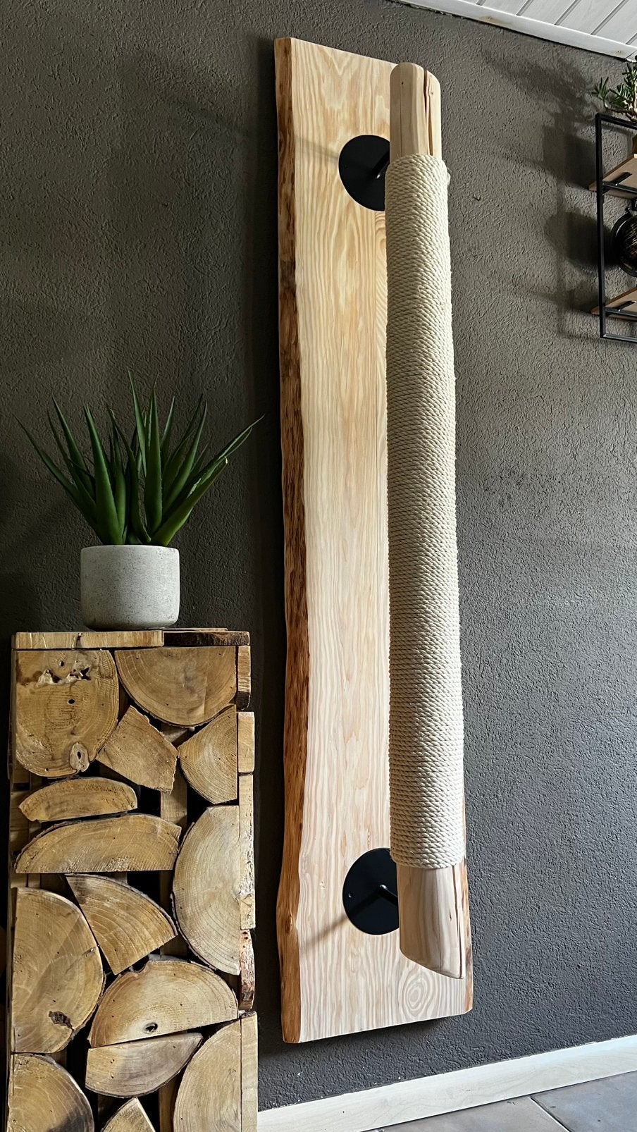 Muur Krabpaal, Massief hout, Maatwerk mogelijk,Op bestelling, Verzenden, Nieuw, Krabpaal