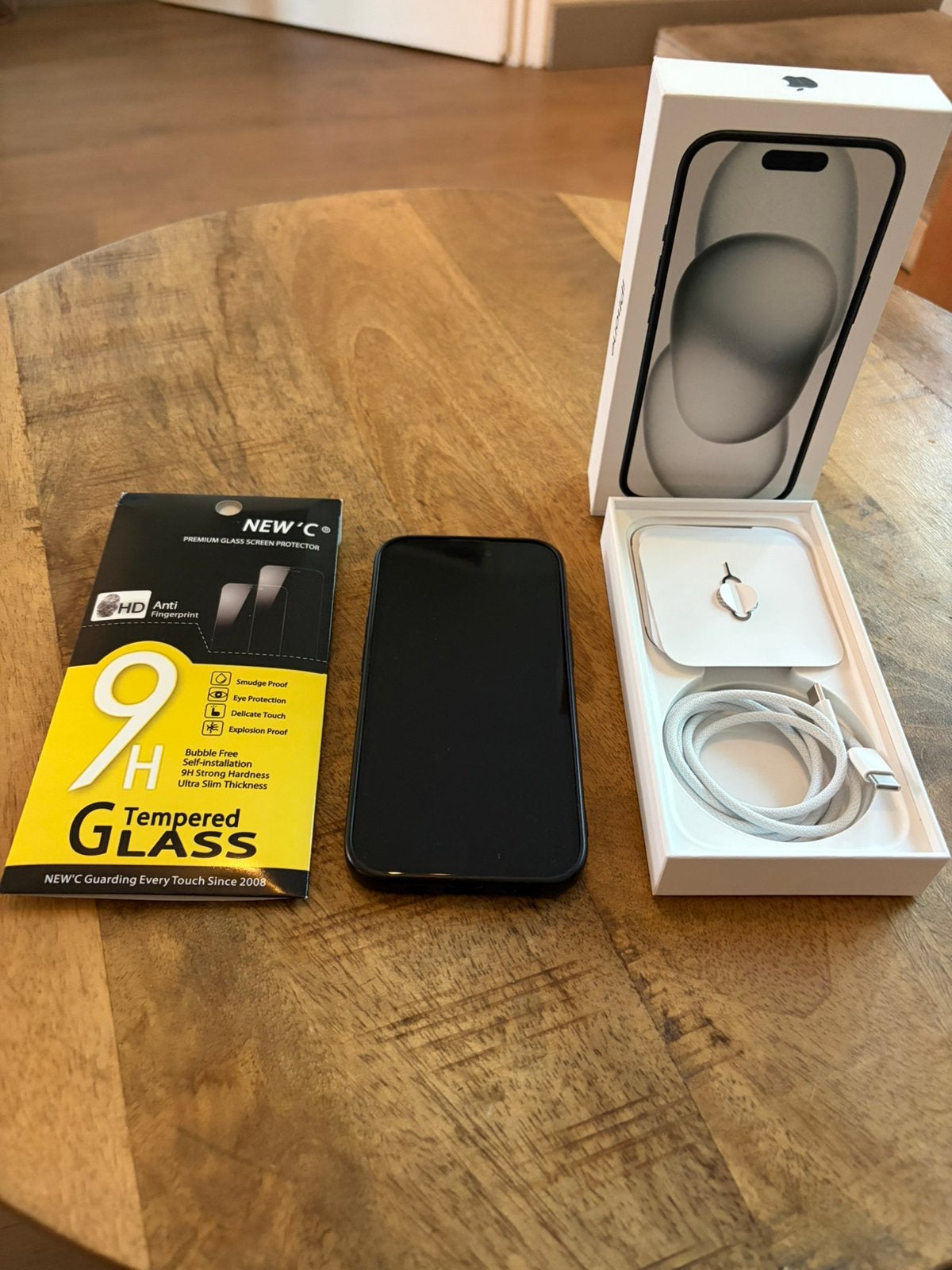 Apple Iphone 15, Black, 128 GB incl. Accesoires, Ophalen, 128 GB, IPhone 15, Zwart