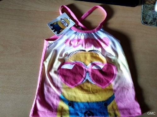 Nieuw met kaartje Minions meisjes top met kruisbandjes, Meisje, Nieuw, Ophalen of Verzenden, Overige typen