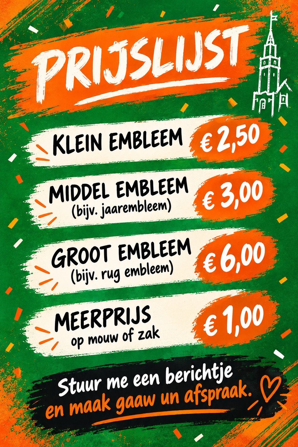 emblemen stikken op kiel/jasje, Ophalen, Overige maten, Carnaval, Accessoires