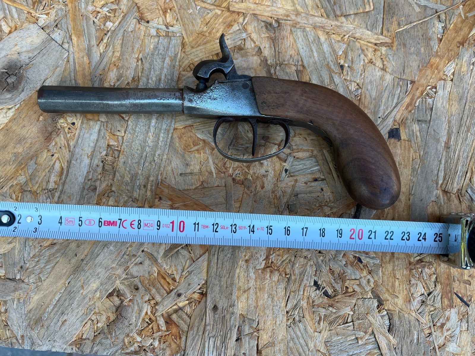 Antiek zwartkruit percussie pistool, Ophalen of Verzenden, Landmacht