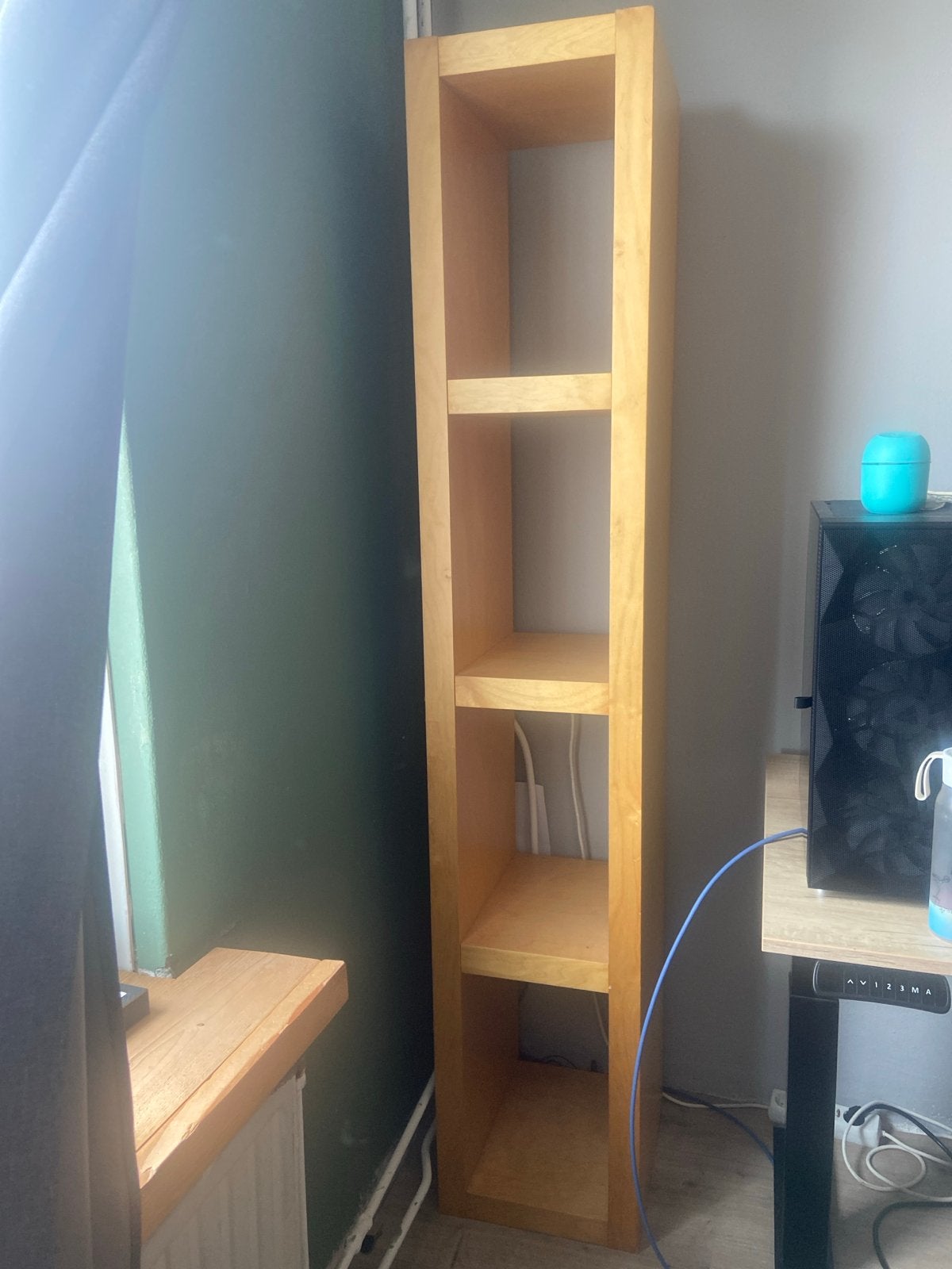 Stevige houten kast met planken, Ophalen, Met plank(en), Minder dan 50 cm, Gebruikt