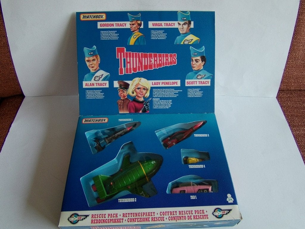 Oude Matchbox Thunderbirds Rescue Pack. 5 items. Uit 1993, Ophalen of Verzenden, Gebruikt, Tv, Overige typen