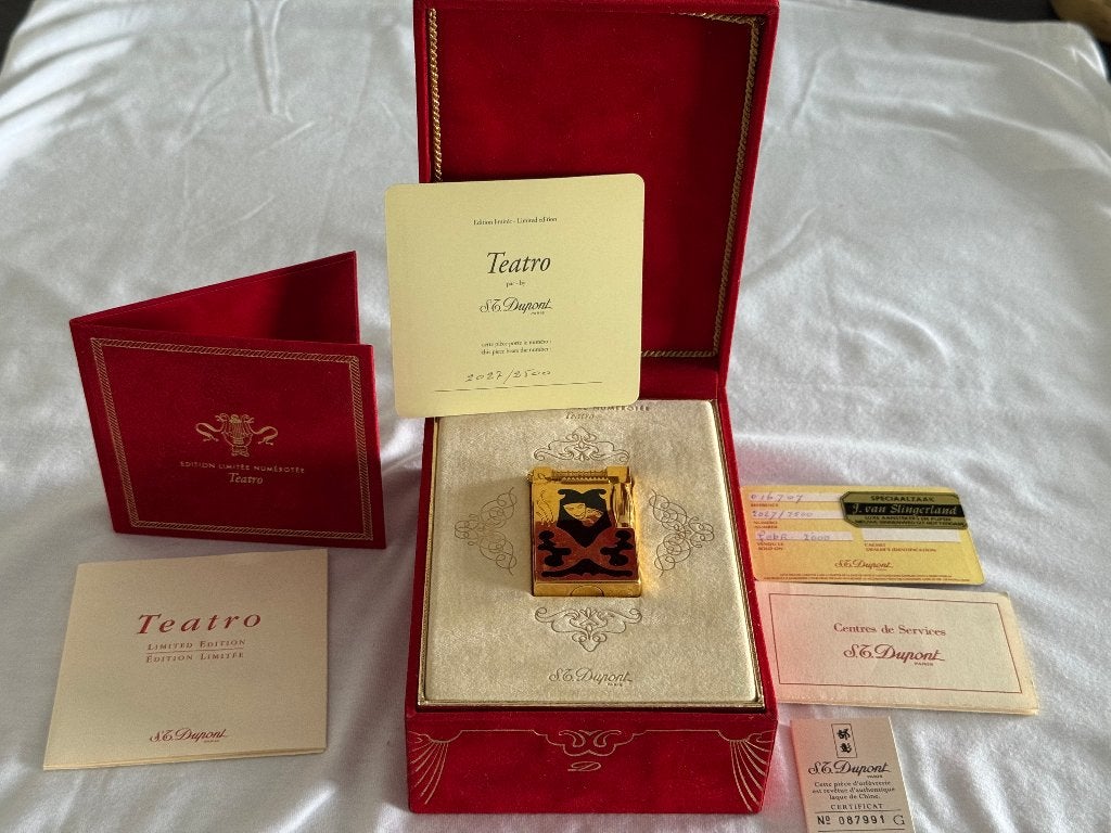 S.T. Dupont Teatro Limited Edition Aansteker, Verzamelen, Ophalen of Verzenden, Zo goed als nieuw, Aansteker