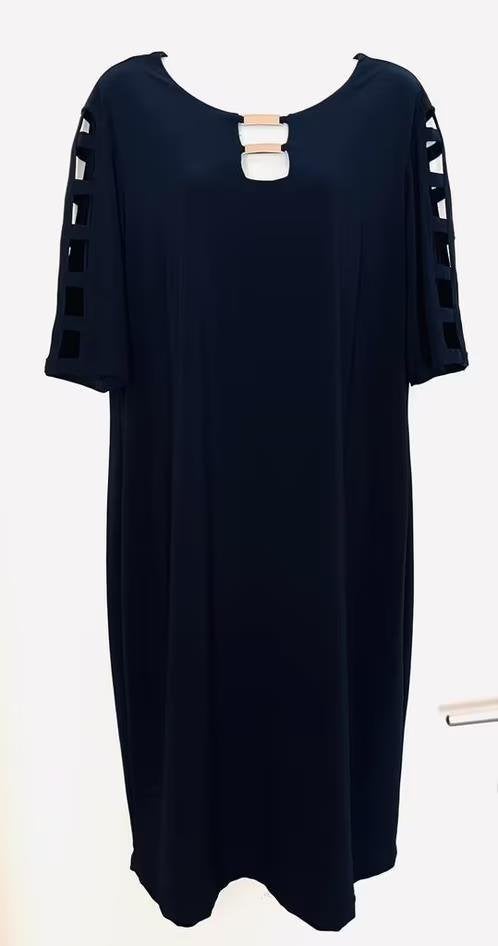 Joseph Ribkoff donkerblauwe jurk maat 46[dmv], Blauw, Maat 46/48 (XL) of groter, Nieuw, Ophalen of Verzenden