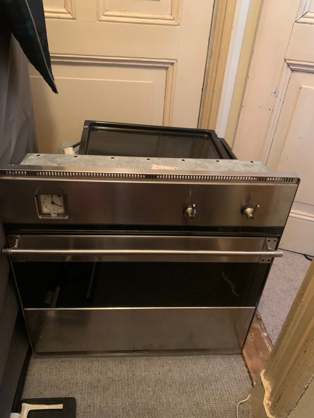 Smeg elektrische oven met klok - Stijlvol design, Witgoed en Apparatuur, Ovens, Gebruikt, Smeg, Oven, Ophalen of Verzenden