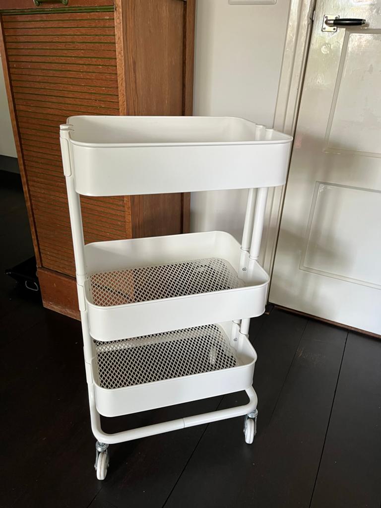 IKEA RÅSKOG roltafel / serveerwagen - wit, Ophalen, Gebruikt