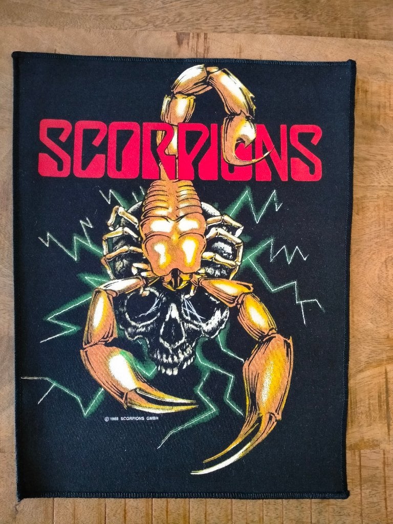 Scorpions 1988 vintage heavy metal backpatch patch RARE, Verzamelen, Ophalen of Verzenden, Zo goed als nieuw, Kleding