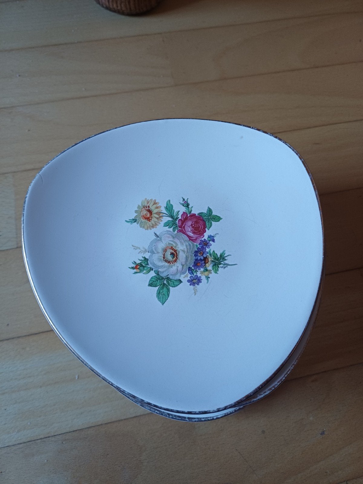 Set gebaksschaaltjes Flora Keramiek Gouda Holland (vintage), Ophalen of Verzenden