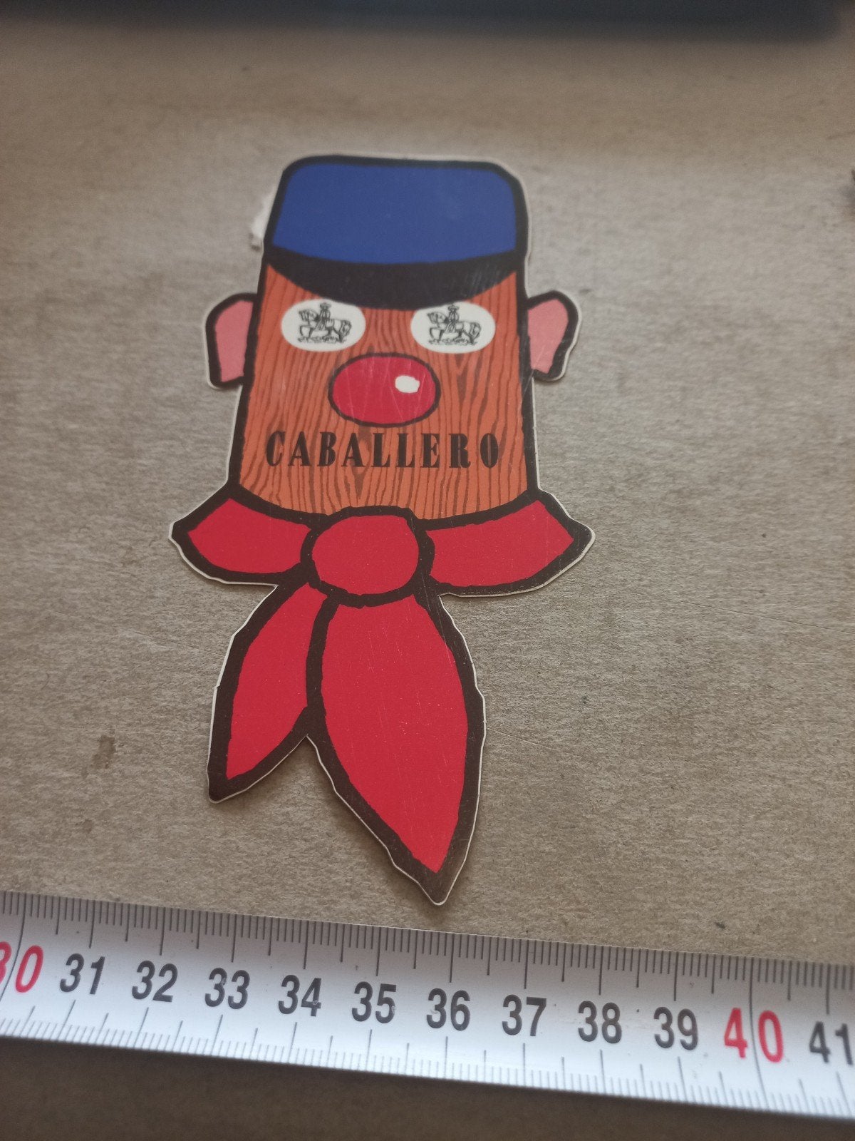 Vintage Caballero Sticker/Label - Uniek Item, Ophalen of Verzenden, Gebruikt