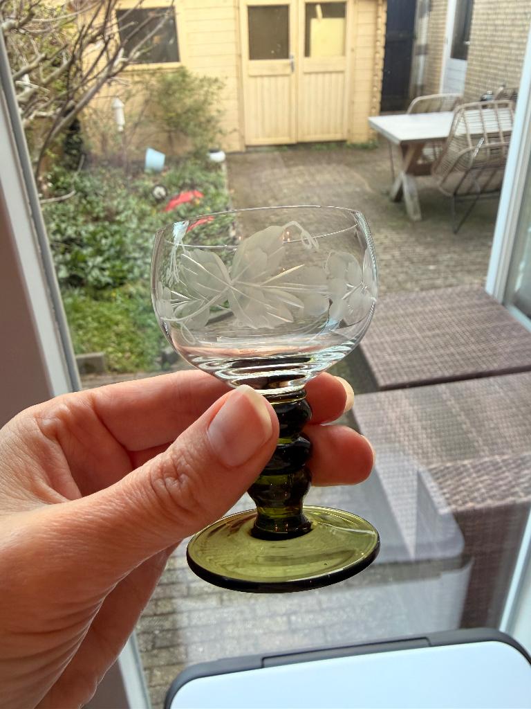 Set van 5 Vintage Roemer Likeurglazen, Ophalen of Verzenden, Zo goed als nieuw, Borrel- of Shotglas