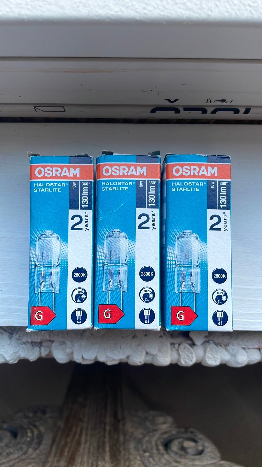 3x Osram Halostar Starlite Halogeenlamp G4 10W 130lm, Minder dan 30 watt, Halogeen (gloei)lamp, Nieuw, Bipin of Steekvoet