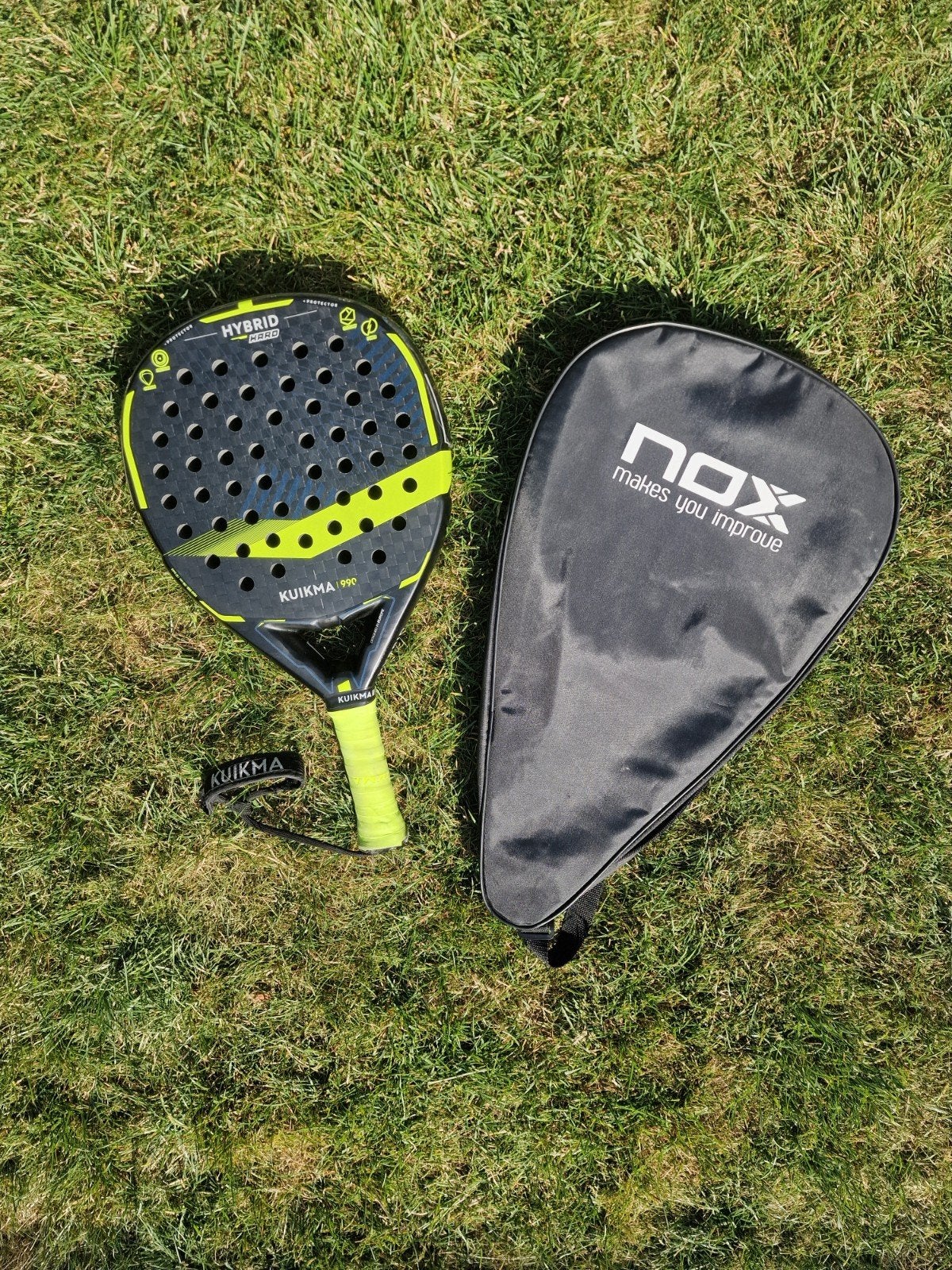 Kuikma 990 Hybrid Hard Padel Racket met NOX hoes, Ophalen of Verzenden, Zo goed als nieuw, Racket, Overige merken