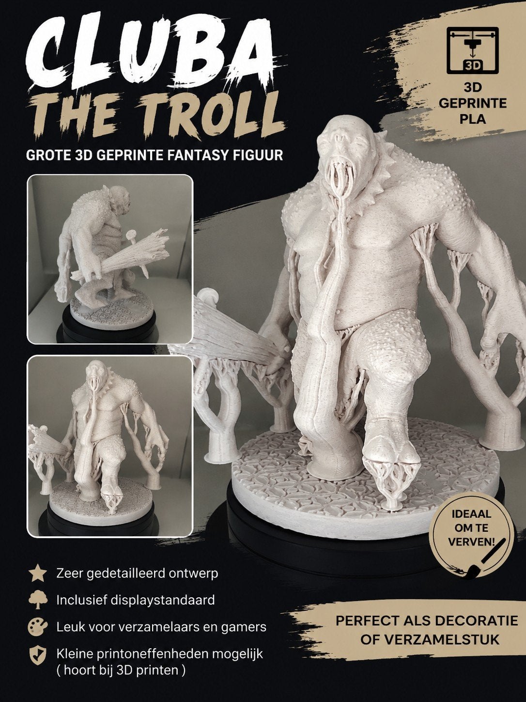 fantasy figuur groot model cluba the trol, Ophalen of Verzenden, Groter dan 1:35