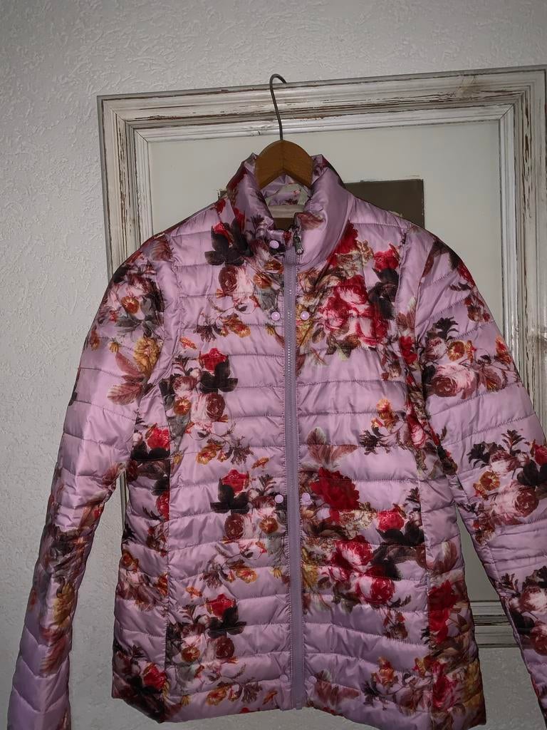 Airforce jas met bloemenprint, Ophalen of Verzenden, Zo goed als nieuw, Maat 38/40 (M), Overige kleuren