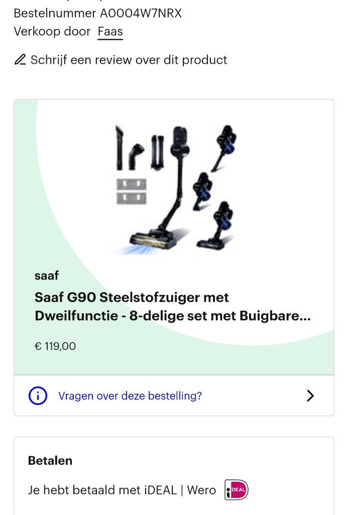 Draadloze stofzuiger, Ophalen, Gebruikt, Dweilfunctie