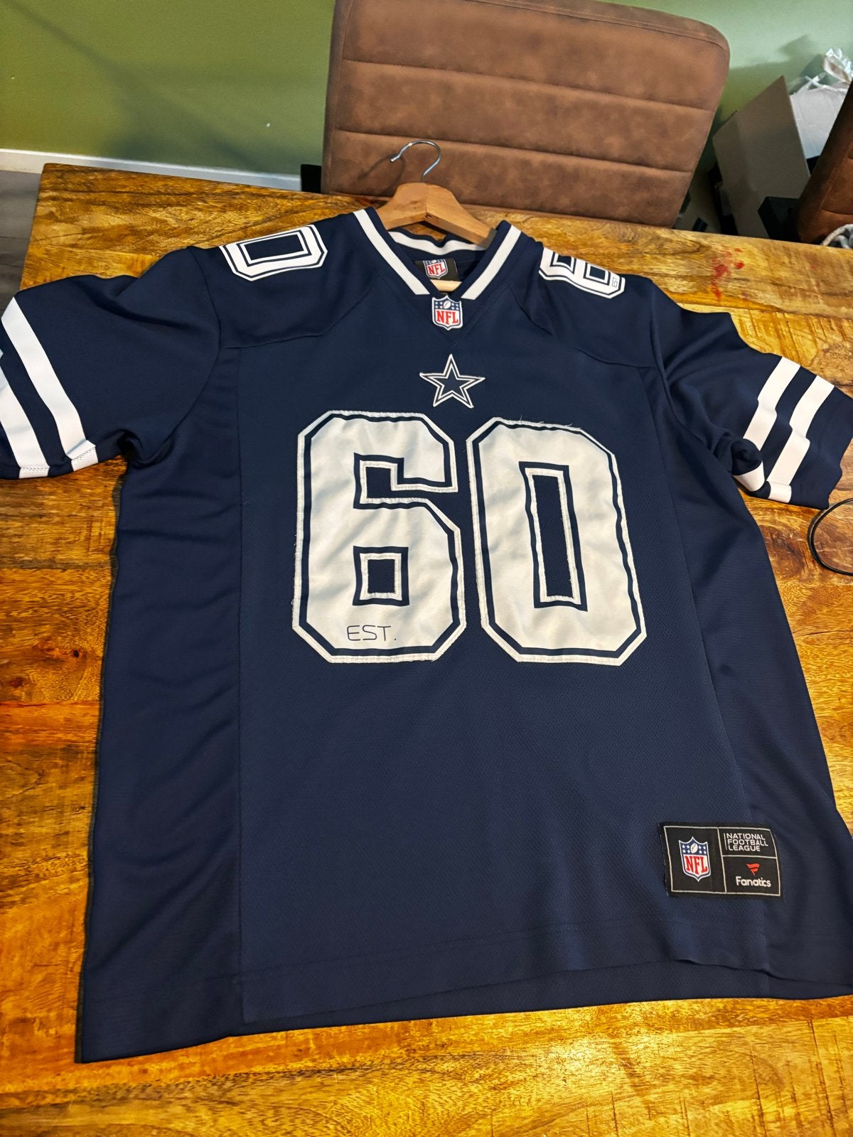 Dallas Cowboys NFL Fanatics Shirt Maat L, Blauw, Ophalen of Verzenden, Zo goed als nieuw, Maat 42/44 (L)