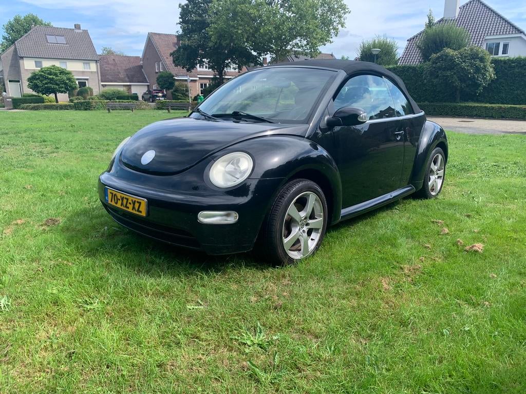Volkswagen Kever Cabrio 2003 Zwart, Auto's, Volkswagen, 74 pk, 1338 kg, Cabriolet, 4 stoelen