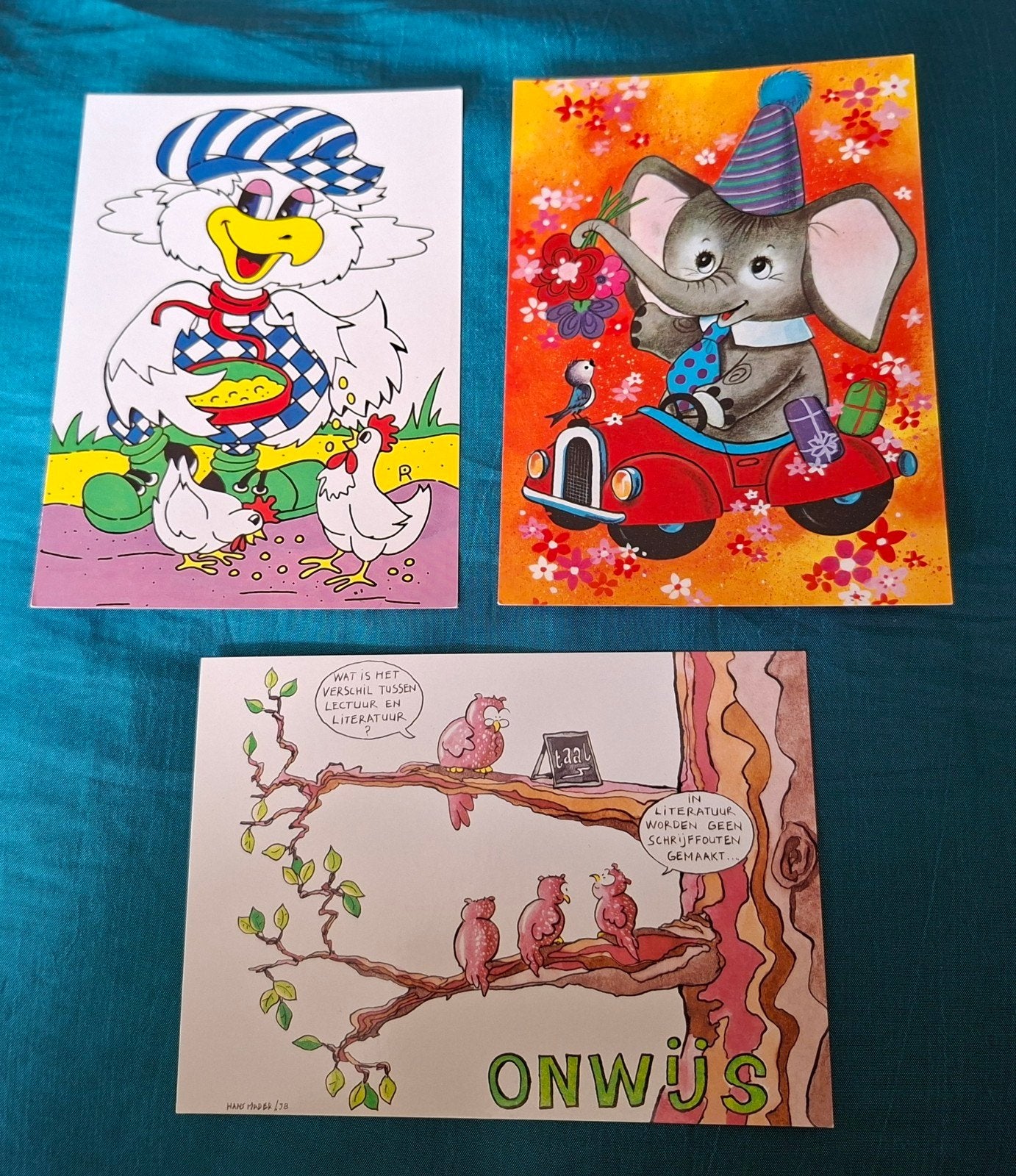 3x blanco stulp kaarten dieren, Ophalen of Verzenden, 1980 tot heden, Overige thema's