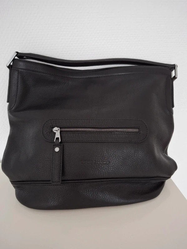 Nieuwe Longchamp Leren Handtas - Zwart, Ophalen of Verzenden, Nieuw, Zwart, Handtas
