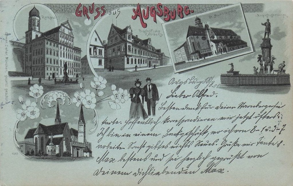 702-165-019 Augsburg, Verzenden, Voor 1920, Duitsland