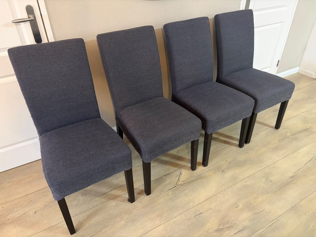 Stoelen 4 stuks Antraciet, Huis en Inrichting, Ophalen, Gebruikt, Grijs, Vier