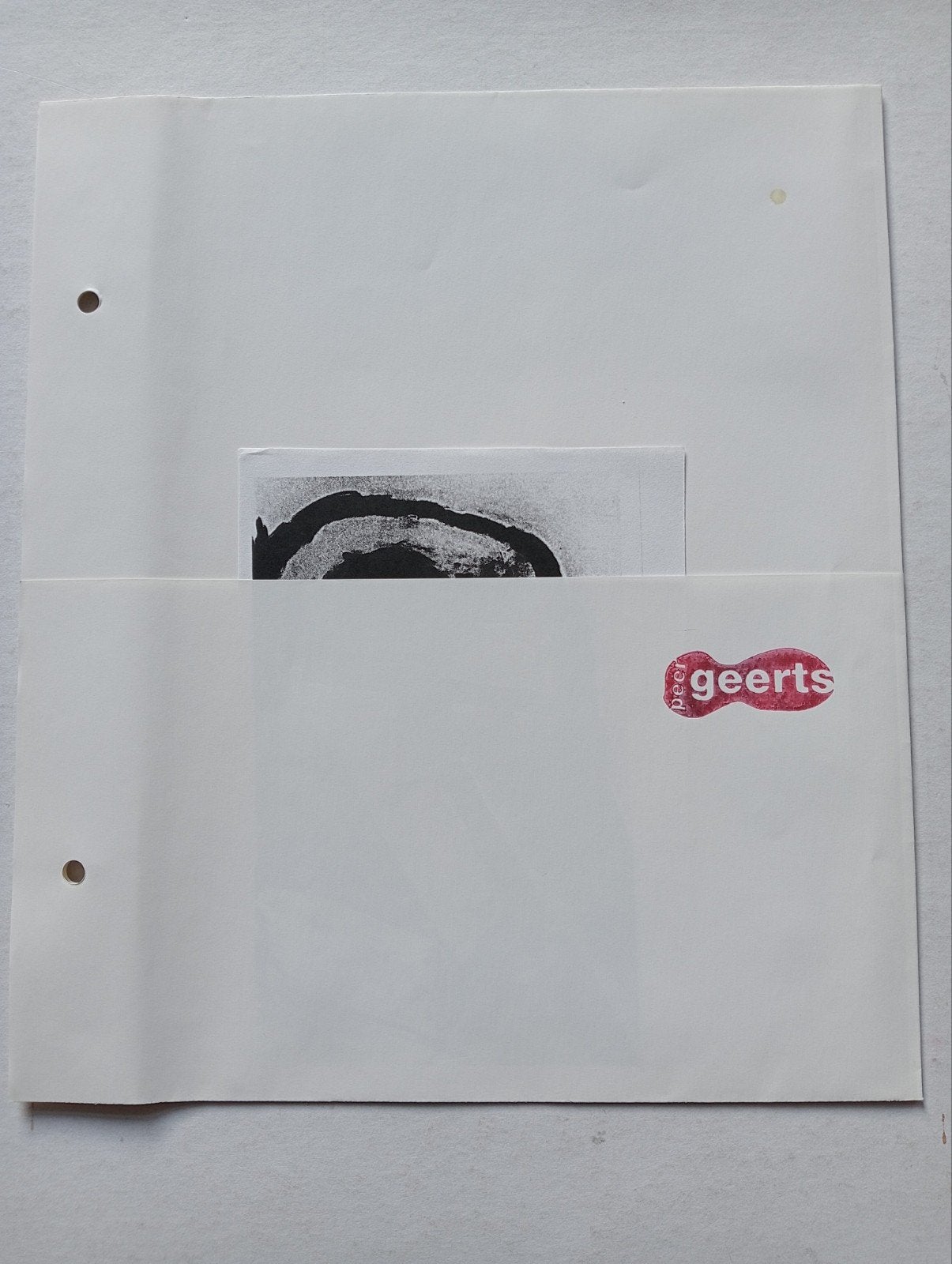 Peer Geerts print abstracte compositie 1998, Verzenden