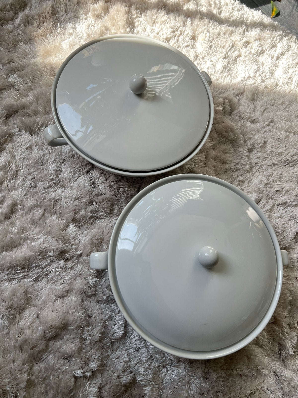 2x Witte soepterrine met deksel - Mosa Select, Huis en Inrichting, Overige merken, Verzenden, Klassiek, Porselein