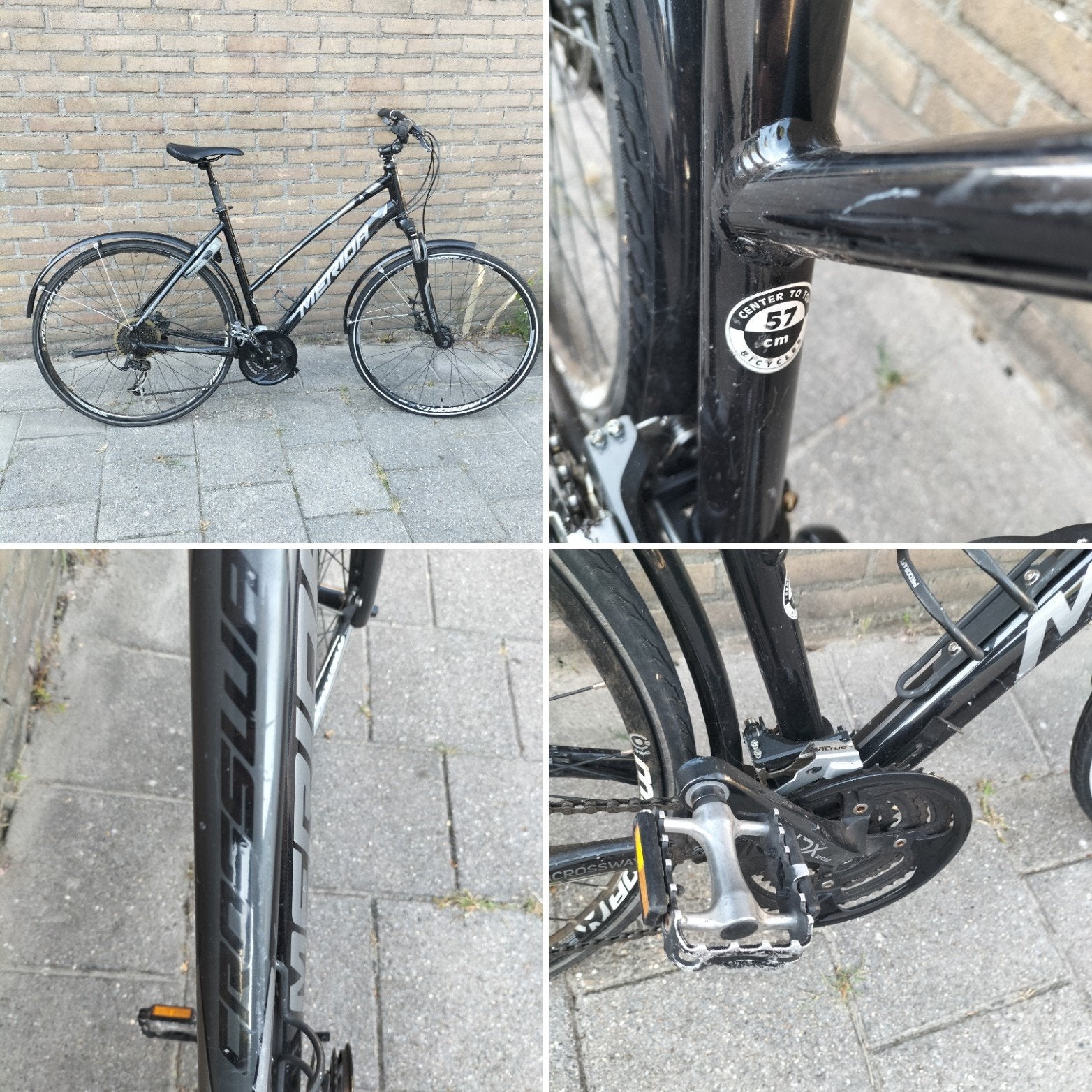 Merida Crossway 100 Dames Hybridefiets - 57 cm frame, 28 inch, Gebruikt, 56 cm of meer, Meer dan 20 versnellingen