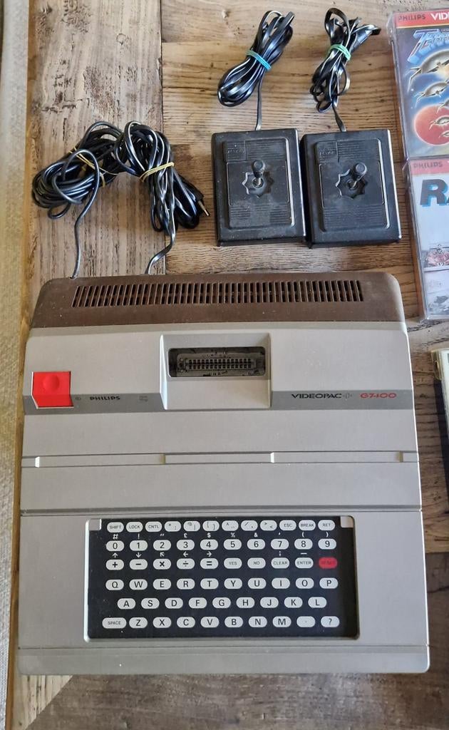 Philips Videopac G7400 met 10 spellen en controllers, Ophalen of Verzenden, Gebruikt