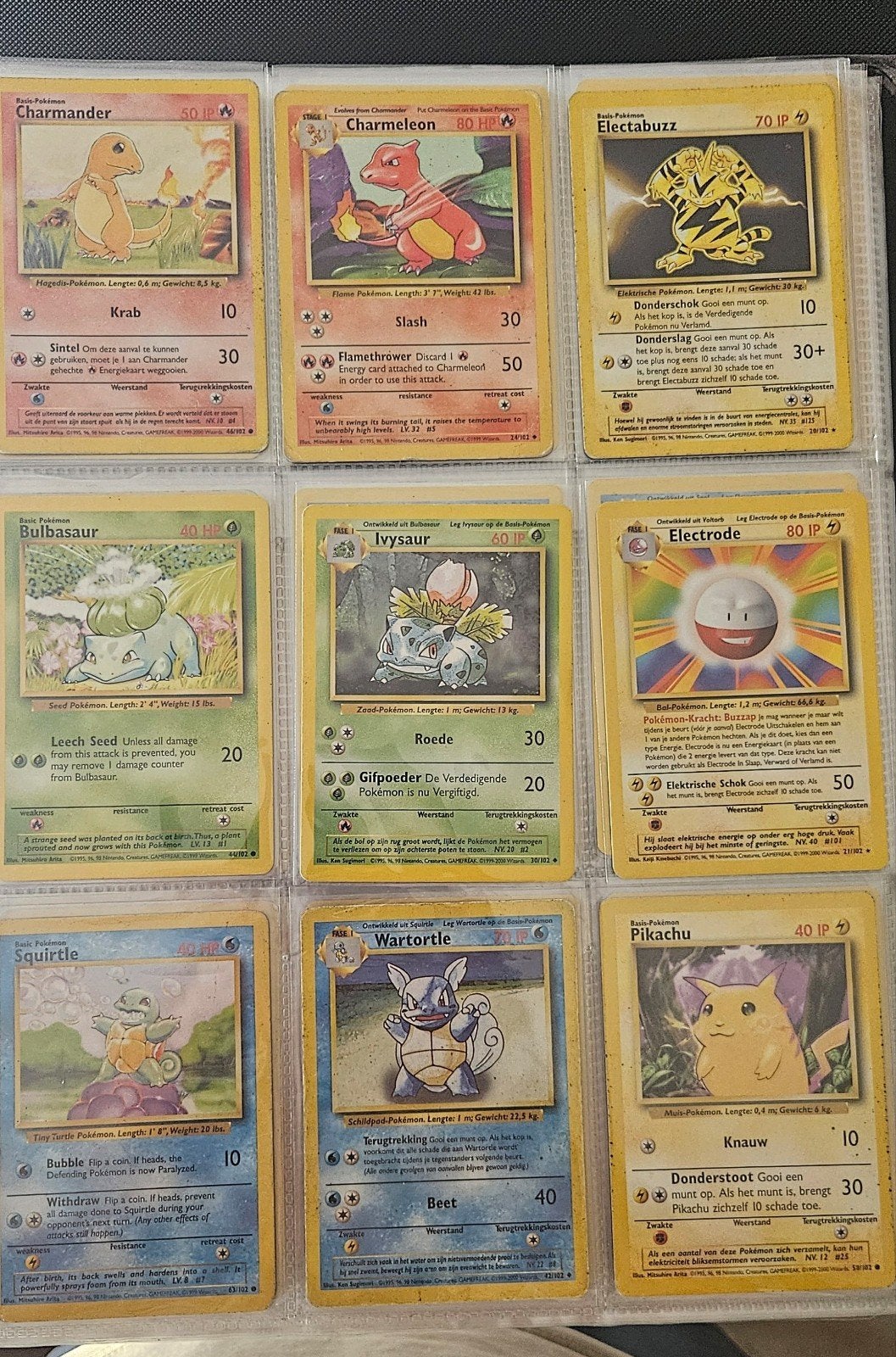 Pokémon Kaarten Verzameling - Base Set WOTC, Ophalen of Verzenden, Zo goed als nieuw, Meerdere kaarten