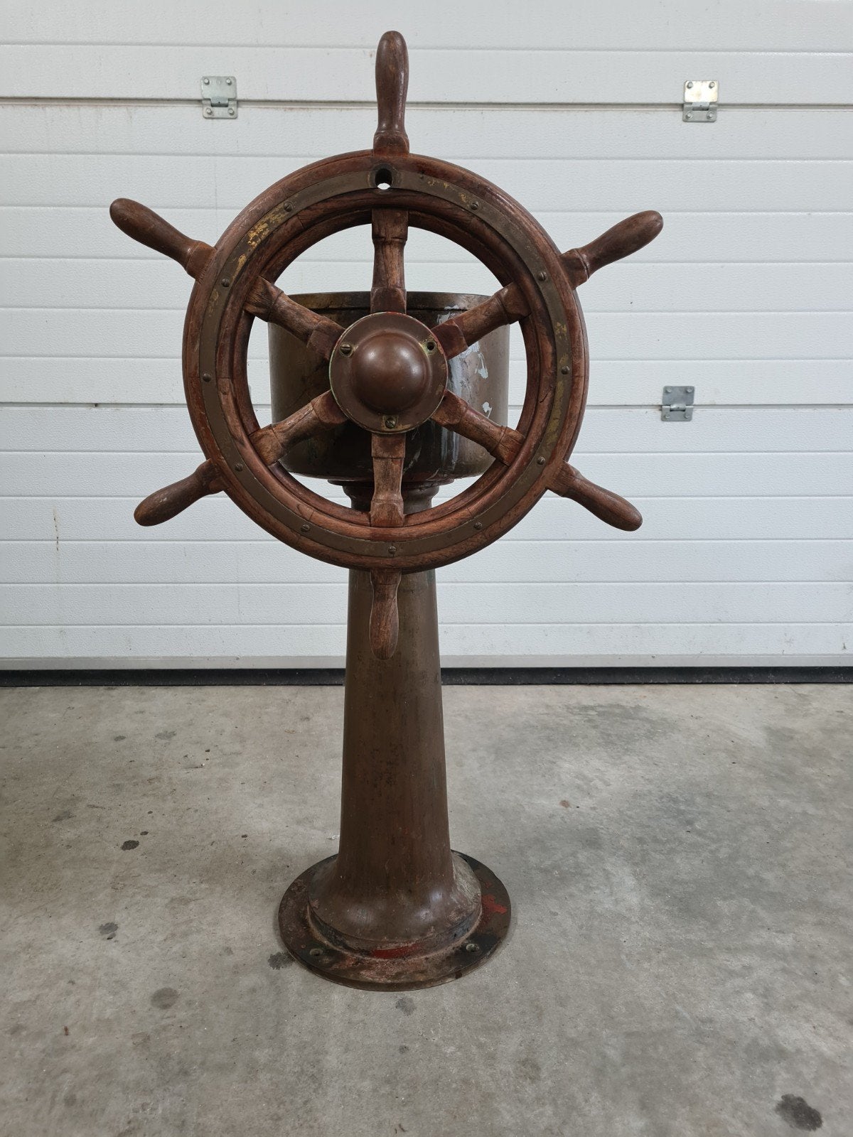 Stuurstand, stuurkolom,bronzen stuurstand, bronzen stuur., Watersport en Boten, Ophalen, Gebruikt, Overige typen, Zeilboot of Motorboot